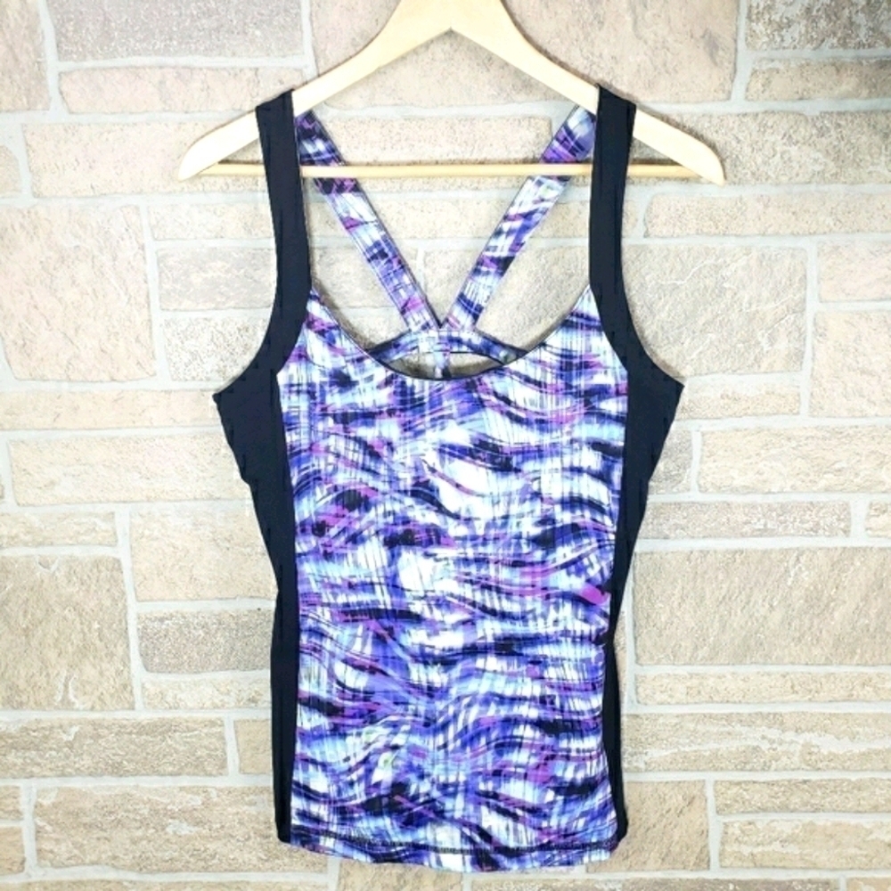 CYNTHIA ROWLEY Tankini Cross-Back Top Size M